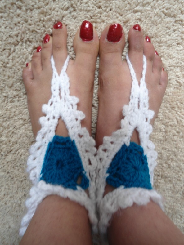 Crochet barefoot sandals | Things I want to create before wrinkles ...